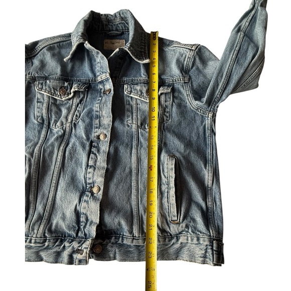 We The Free Denim Trucker Jacket, Small Boxy - Picture 8 of 8